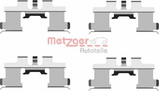 Metzger 109-1677 - Set accesorii, placute frana aaoparts.ro