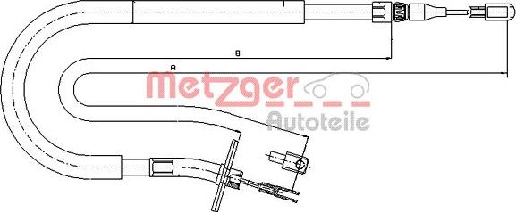 Metzger 10.9875 - Cablu, frana de parcare aaoparts.ro