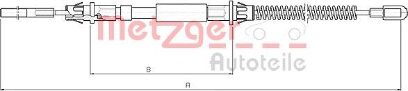 Metzger 10.5973 - Cablu, frana de parcare aaoparts.ro