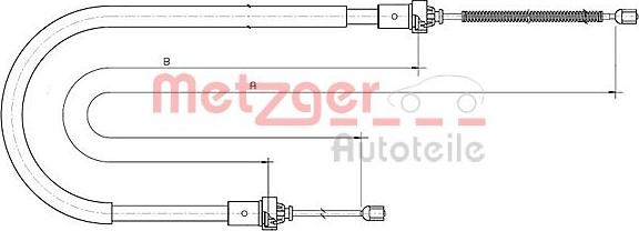 Metzger 10.6890 - Cablu, frana de parcare aaoparts.ro