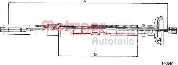 Metzger 10.340 - Cablu ambreiaj aaoparts.ro