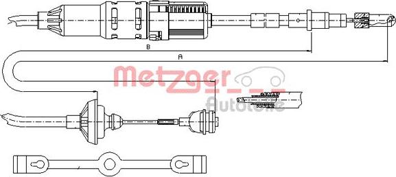 Metzger 10.342 - Cablu ambreiaj aaoparts.ro