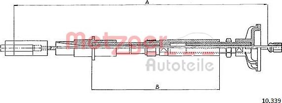 Metzger 10.339 - Cablu ambreiaj aaoparts.ro
