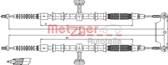 Metzger 11.5944 - Cablu, frana de parcare aaoparts.ro