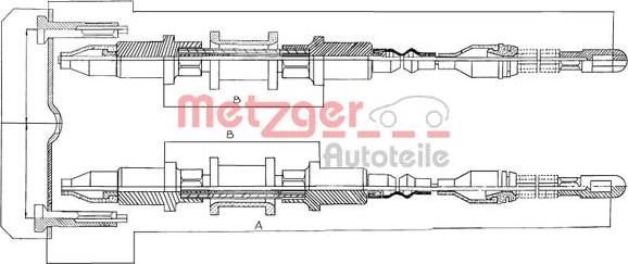 Metzger 11.5855 - Cablu, frana de parcare aaoparts.ro