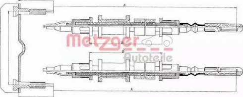 Metzger 11.582 - Cablu, frana de parcare aaoparts.ro