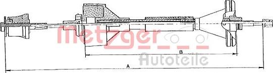 Metzger 11.290 - Cablu ambreiaj aaoparts.ro