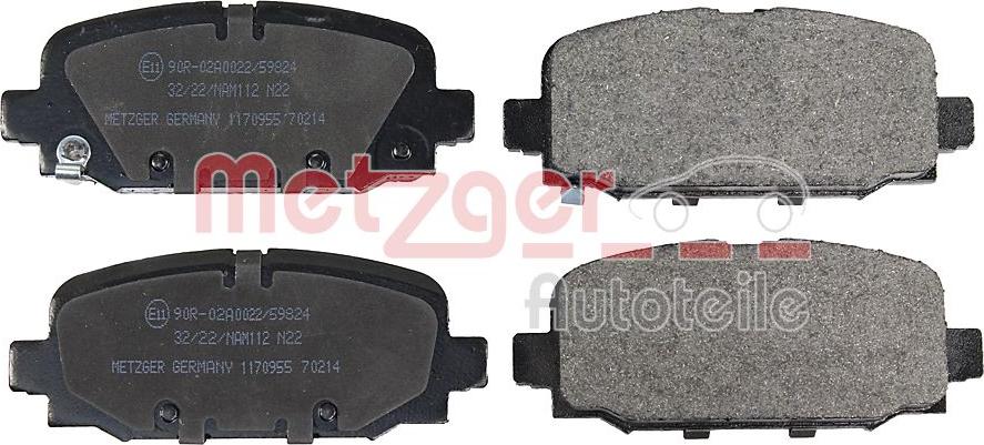 Metzger 1170955 - Set placute frana,frana disc aaoparts.ro