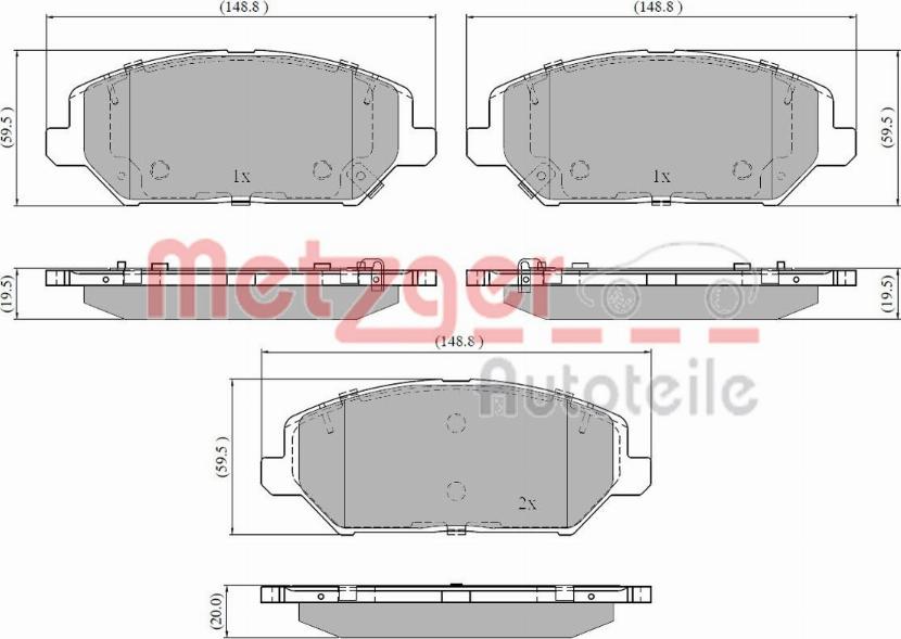 Metzger 1170929 - Set placute frana,frana disc aaoparts.ro