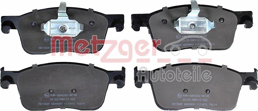 Metzger 1170972 - Set placute frana,frana disc aaoparts.ro