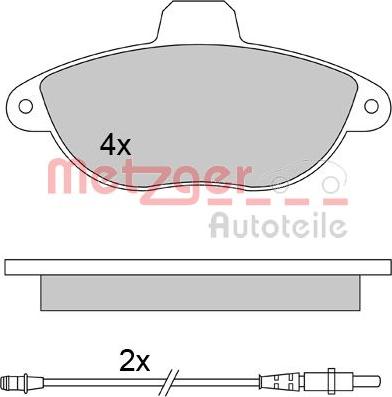 Metzger 1170455 - Set placute frana,frana disc aaoparts.ro