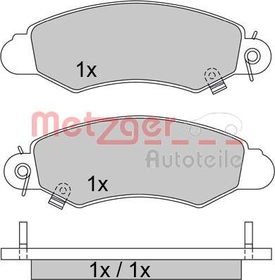 Metzger 1170457 - Set placute frana,frana disc aaoparts.ro