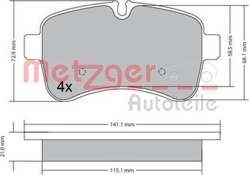 Metzger 1170466 - Set placute frana,frana disc aaoparts.ro