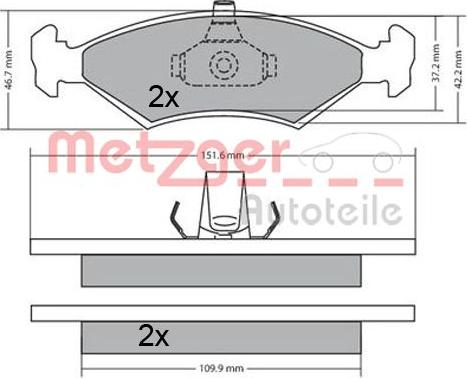 Metzger 1170568 - Set placute frana,frana disc aaoparts.ro