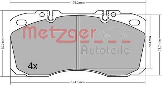Metzger 1170622 - Set placute frana,frana disc aaoparts.ro