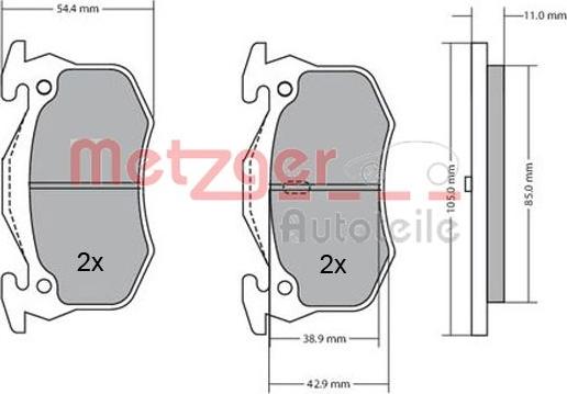 Metzger 1170050 - Set placute frana,frana disc aaoparts.ro
