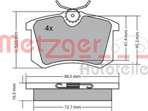 Metzger 1170060 - Set placute frana,frana disc aaoparts.ro