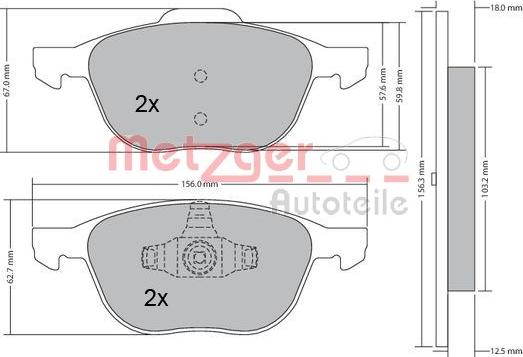 Metzger 1170008 - Set placute frana,frana disc aaoparts.ro