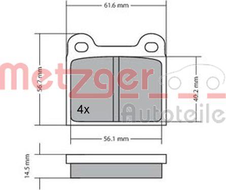 Metzger 1170003 - Set placute frana,frana disc aaoparts.ro