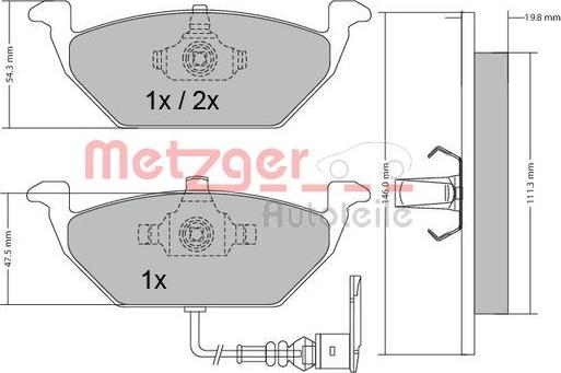 Metzger 1170002 - Set placute frana,frana disc aaoparts.ro