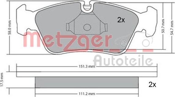 Metzger 1170019 - Set placute frana,frana disc aaoparts.ro