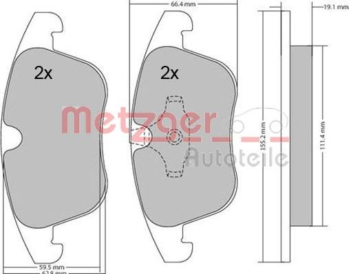 Metzger 1170035 - Set placute frana,frana disc aaoparts.ro