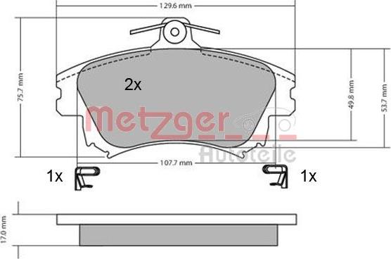Metzger 1170032 - Set placute frana,frana disc aaoparts.ro