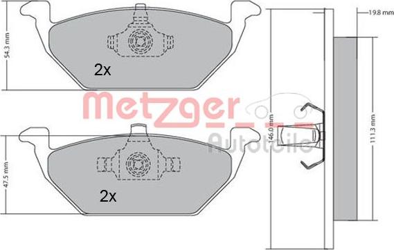 Metzger 1170027 - Set placute frana,frana disc aaoparts.ro