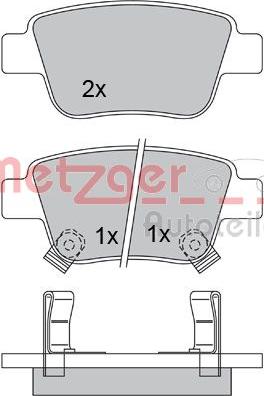 Metzger 1170193 - Set placute frana,frana disc aaoparts.ro