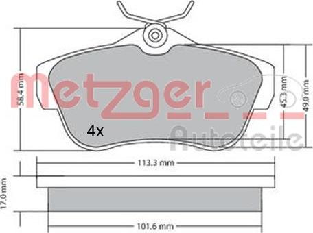 Metzger 1170192 - Set placute frana,frana disc aaoparts.ro