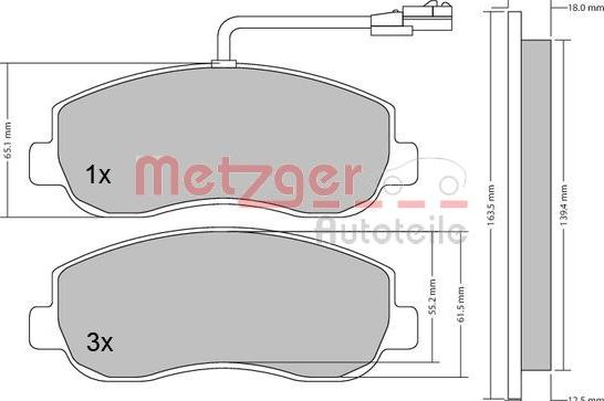 Metzger 1170148 - Set placute frana,frana disc aaoparts.ro