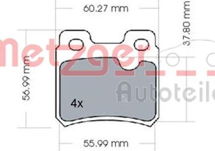 Metzger 1170165 - Set placute frana,frana disc aaoparts.ro