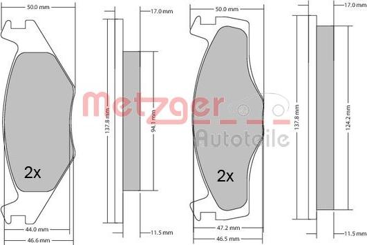 Metzger 1170103 - Set placute frana,frana disc aaoparts.ro