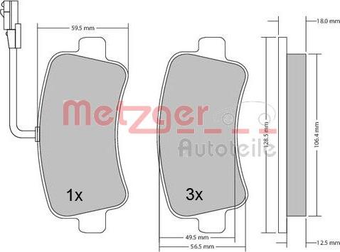 Metzger 1170111 - Set placute frana,frana disc aaoparts.ro