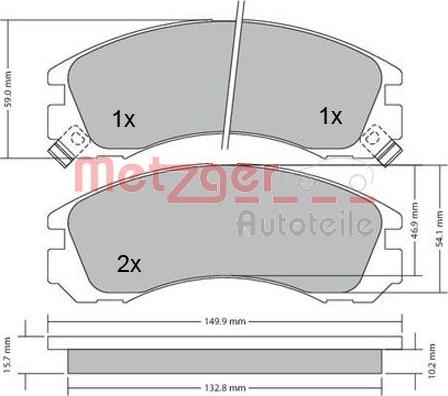 Metzger 1170135 - Set placute frana,frana disc aaoparts.ro