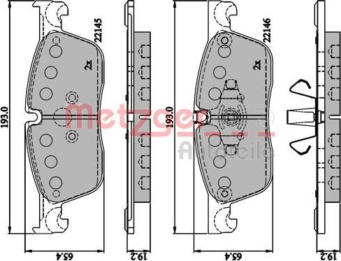 Metzger 1170893 - Set placute frana,frana disc aaoparts.ro