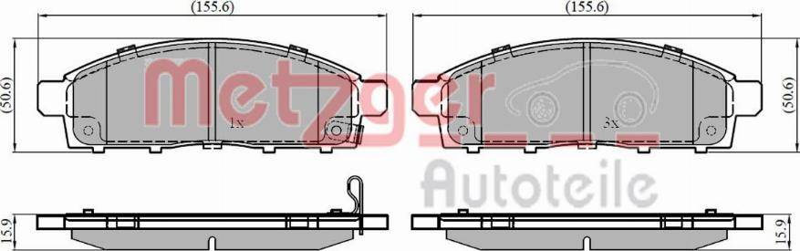 Metzger 1170820 - Set placute frana,frana disc aaoparts.ro