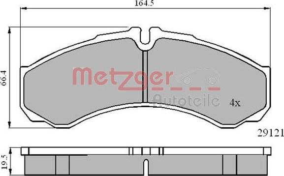 Metzger 1170874 - Set placute frana,frana disc aaoparts.ro