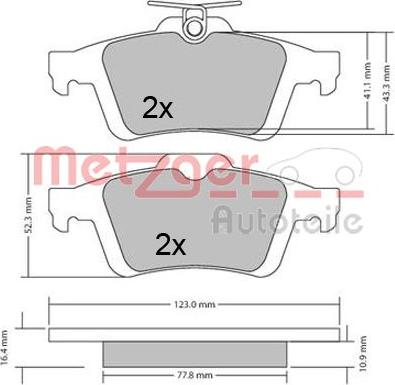 Metzger 1170343 - Set placute frana,frana disc aaoparts.ro