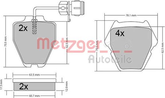 Metzger 1170364 - Set placute frana,frana disc aaoparts.ro