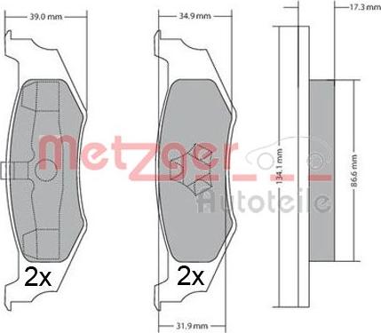 Metzger 1170320 - Set placute frana,frana disc aaoparts.ro