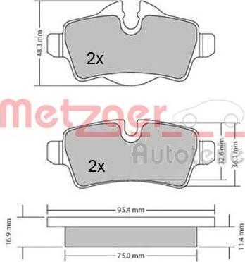 Metzger 1170201 - Set placute frana,frana disc aaoparts.ro