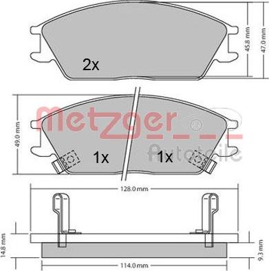 Metzger 1170224 - Set placute frana,frana disc aaoparts.ro