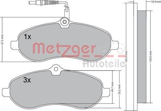 Metzger 1170228 - Set placute frana,frana disc aaoparts.ro