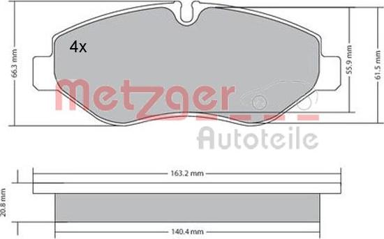 Metzger 1170271 - Set placute frana,frana disc aaoparts.ro