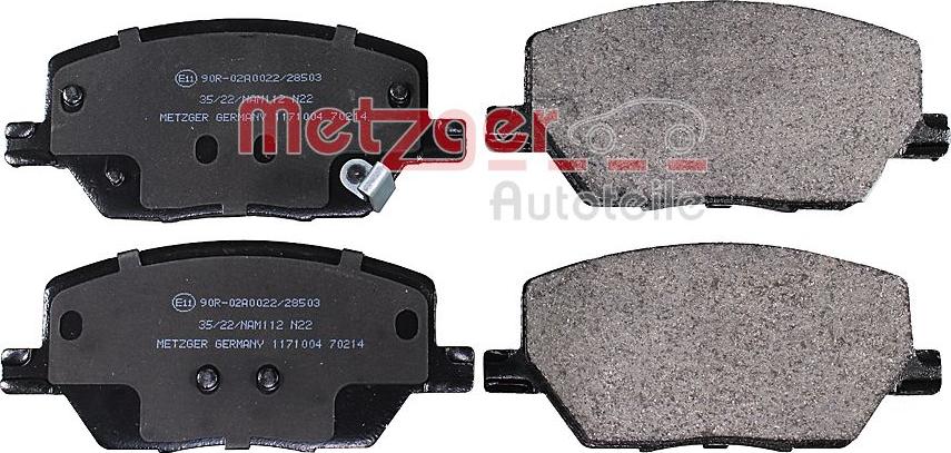Metzger 1171004 - Set placute frana,frana disc aaoparts.ro