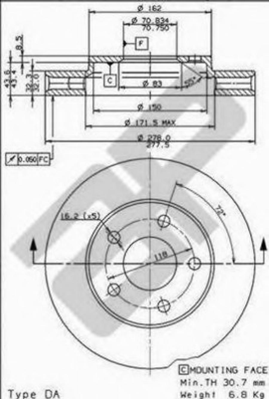 Metzger 24733E - Disc frana aaoparts.ro