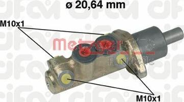 Metzger 202-039 - Pompa centrala, frana aaoparts.ro