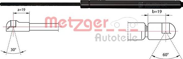 Metzger 2110449 - Amortizor portbagaj aaoparts.ro