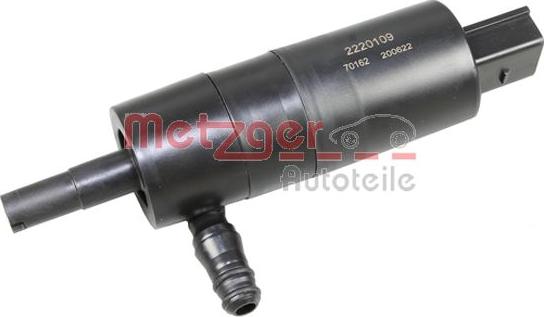 Metzger 2220109 - Pompa de apa,spalare faruri aaoparts.ro